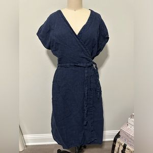 STUDIO 412 Blue Wrap Around Dress size Large